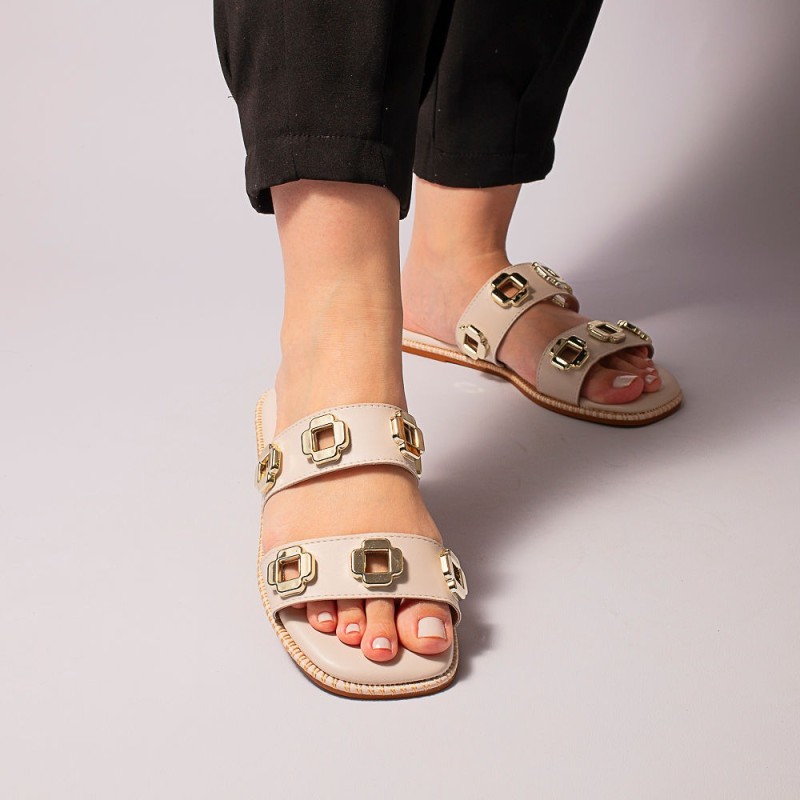 Rasteira Addan Off White - Rasteira Addan