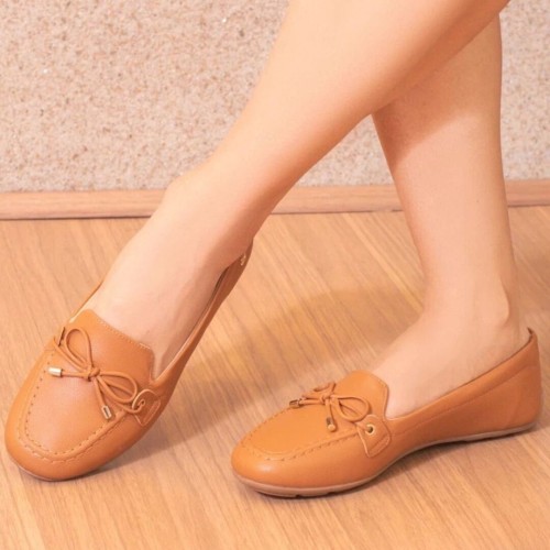 Mocassim Softli Caramelo