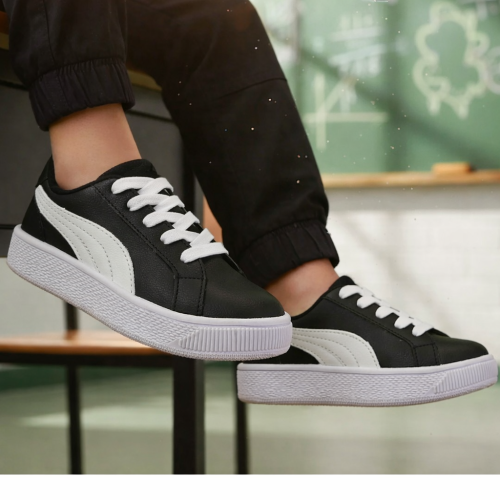 Tênis Infantil Menino Preto Branco  - Tênis 